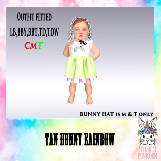 {MB} Tan Bunny Rainbow