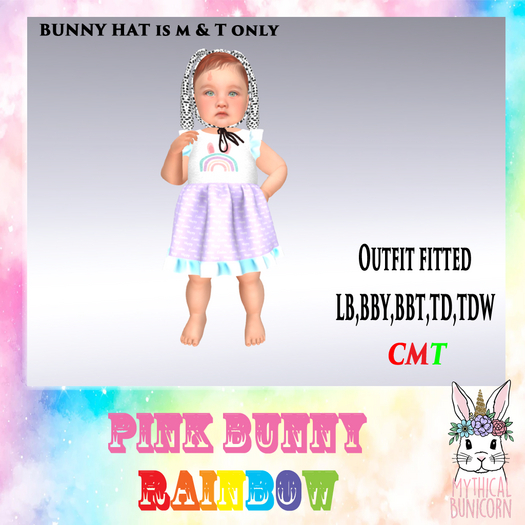 {MB} Pink Bunny Rainbow