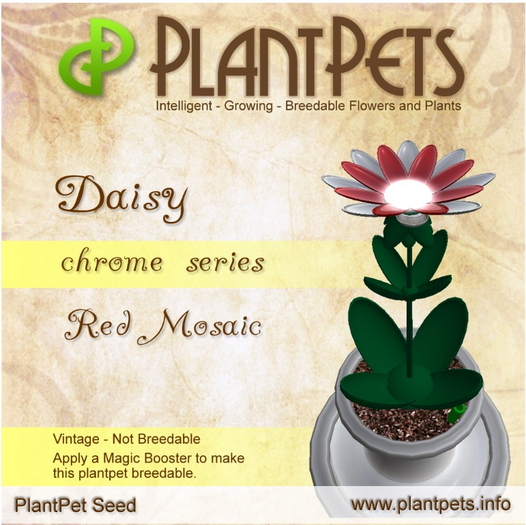 PlantPet Seed [Daisy *Chrome Red Mosaic*]