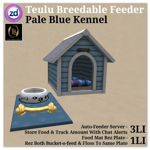 *ZD* Teulu Breedables Feeder - Pale Blue Kennel