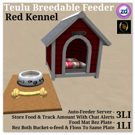 *ZD* Teulu Breedables Feeder - Red Kennel