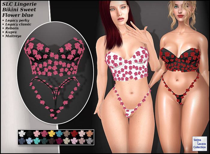 SLC Lingerie Bikini Sweet Flower black