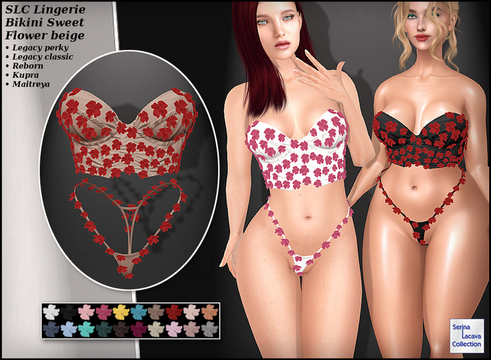 SLC Lingerie Bikini Sweet Flower creme