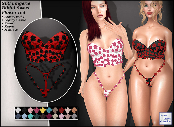 SLC Lingerie Bikini Sweet Flower red