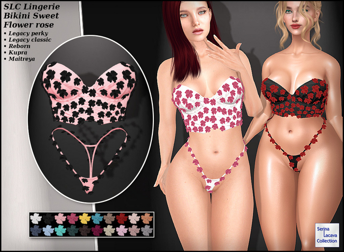 SLC Lingerie Bikini Sweet Flower rose
