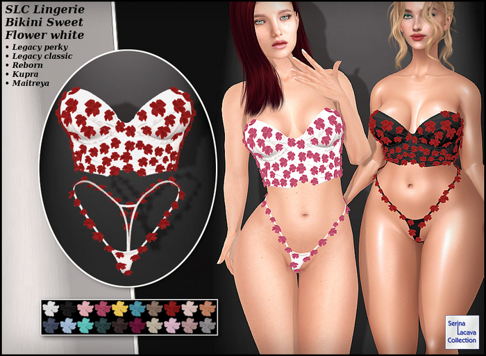 SLC Lingerie Bikini Sweet Flower white
