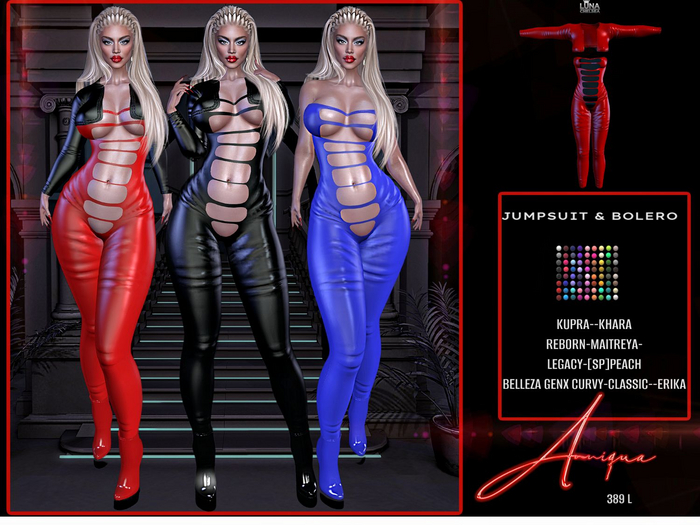 Anniqua Jumpsuit & Bolero Set ,70 + Colors,.Luna Chelsea,Catsuit,catsuit,catsuit,Jumpsuit,Jumpsuit,Jumpsuit