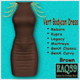 [R39] Vert BodyCon Dress-Brown