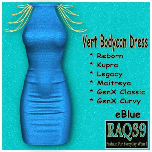 [R39] Vert BodyCon Dress-eBlue