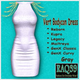 [R39] Vert BodyCon Dress-Gray