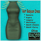 [R39] Vert BodyCon Dress-Olive