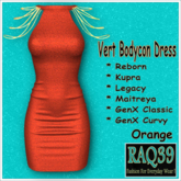 [R39] Vert BodyCon Dress-Orange