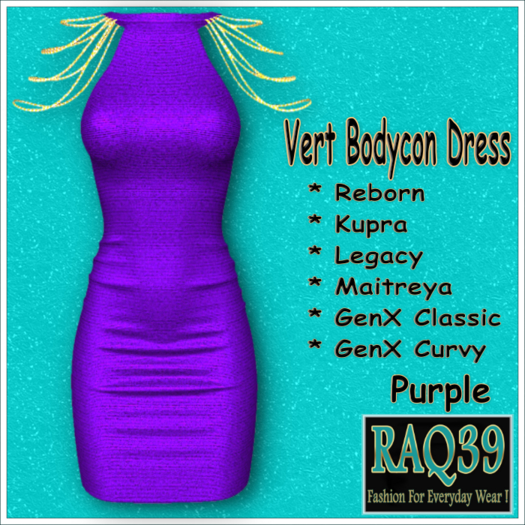 [R39] Vert BodyCon Dress-Purple