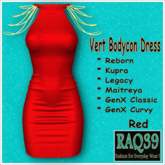 [R39] Vert BodyCon Dress-Red