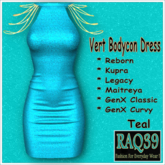 [R39] Vert BodyCon Dress-Teal
