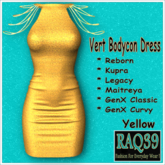 [R39] Vert BodyCon Dress-Yellow