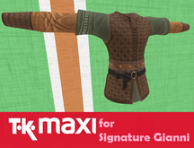 TK Maxi : Male Top Armor Leather (Signature Gianni) green and gold