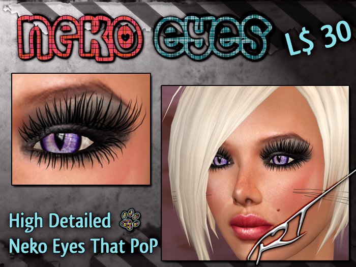 ~ Purple ~ HQ Neko Eyes by Ruca Tease -- \(-_-)/ -- 