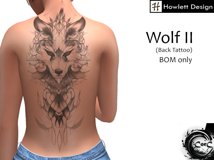 [HDesign] Wolf II (Back Tattoo)