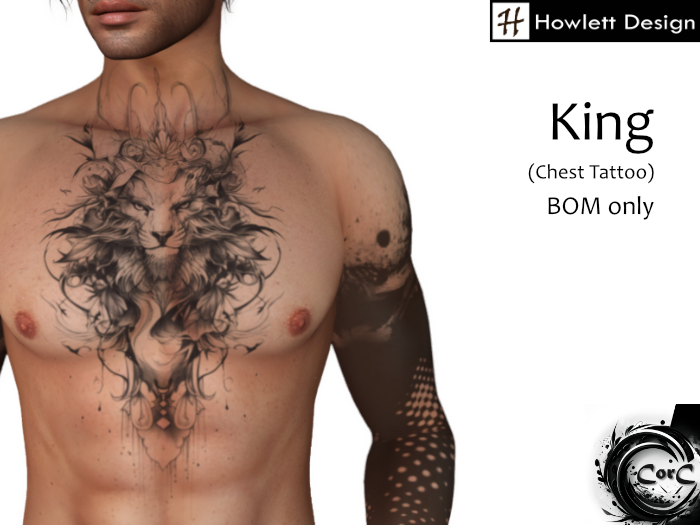 [HDesign] King (Chest Tattoo)