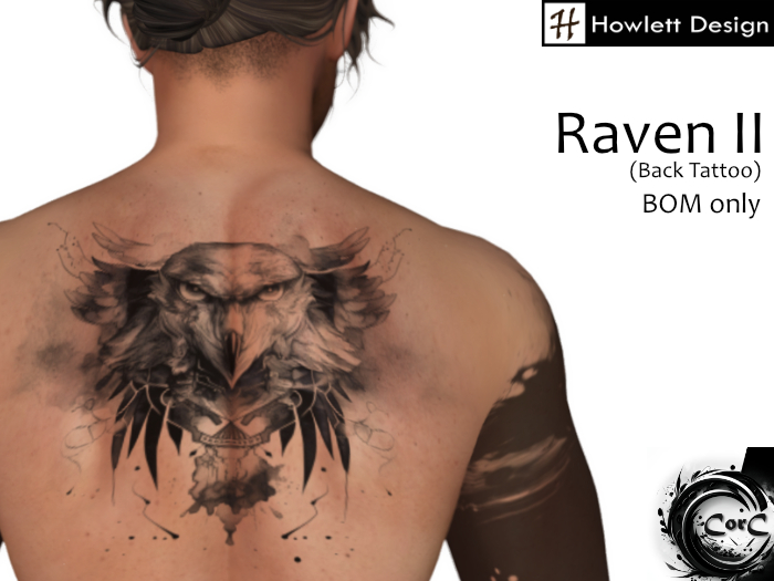 [HDesign] Raven II (Back Tattoo)