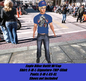 Eagle Biker Oufit-Blue-Male