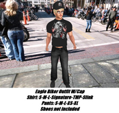 Eagle Biker Oufit-Black-Male
