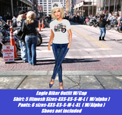 Eagle Biker Oufit-White-Female