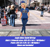 Eagle Biker Oufit-Blue-Female