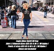 Eagle Biker Oufit-Black-Female