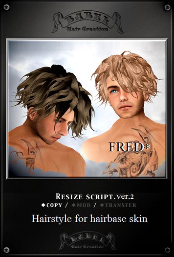 **BABEL**Fred 2block Hair Onyx Resize2