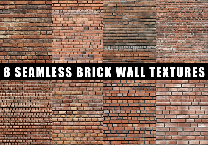 RED BRICK  - 8 textures - PACK 2