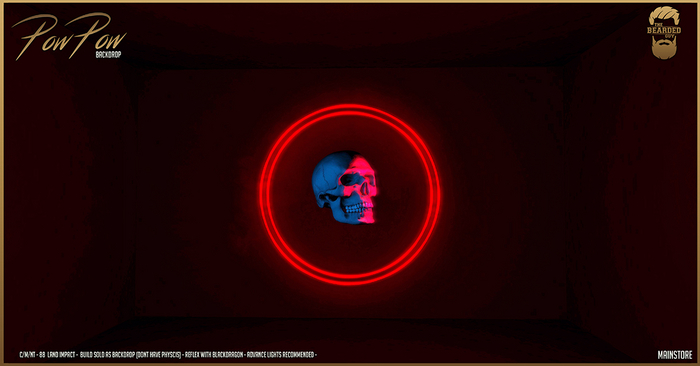 Pow Pow Red Backdrop - The Bearded Guy