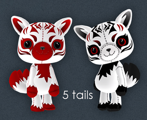 MOoH! Kitsune Avatar Pair 5 Tail No 1 & 2