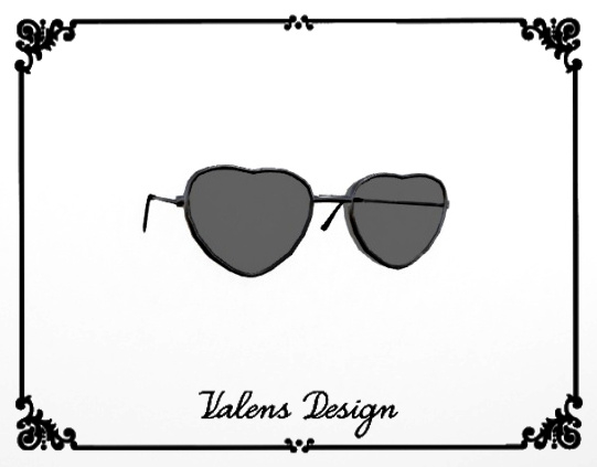 all black LENSES HEARTS SUNGLASSES ysl yves saint laurent  