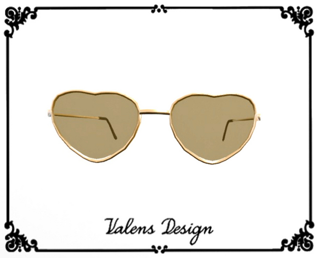 GOLD AND SMOKE LENSES brown HEARTS SUNGLASSES PARIS Fashion ATHENAIS sotre