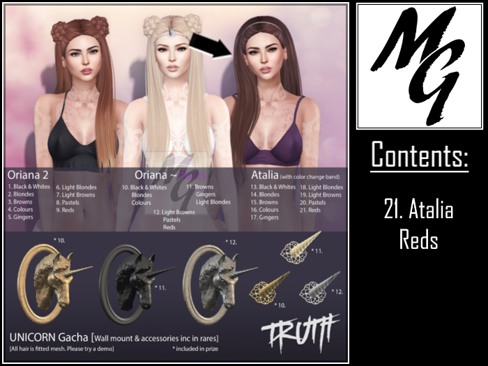 21. TRUTH HAIR Atalia [Reds] Boxed