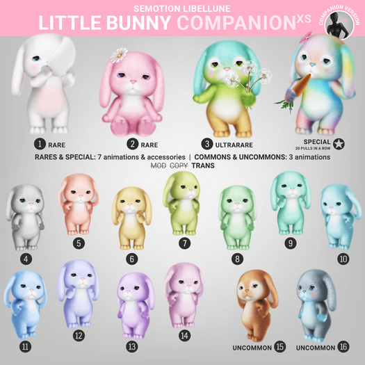 SEmotion Libellune Little Bunny XS Companion COMMON 14