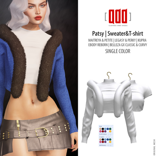 [ADD] Patsy Sweater&T-shirt - White