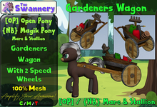 Open Pony, Magik Pony - Gardeners Wagon for Mare, Stallion and Medium Ali