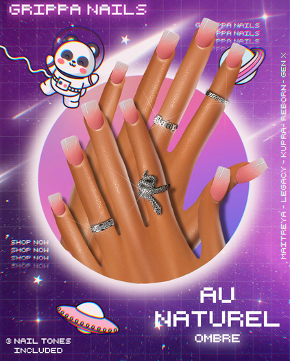 Grippa Shorties:: Au Naturel Ombre Set 