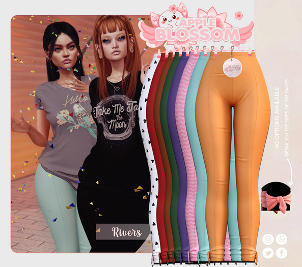Apple Blossom  - Rivers Leggings Pack