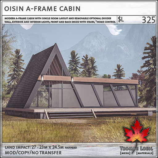 Trompe Loeil - Oisin A-Frame Cabin [mesh]