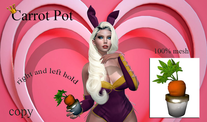 Carrot Pot right and left hold 100% mesh