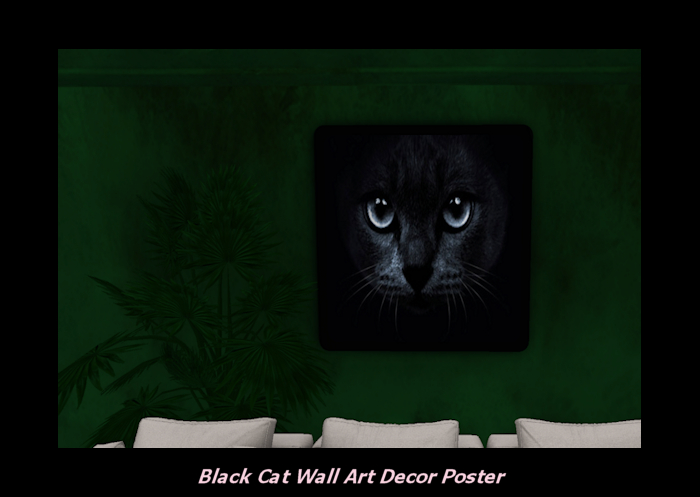Black cat Wall Art Decor Poster-full perm texture