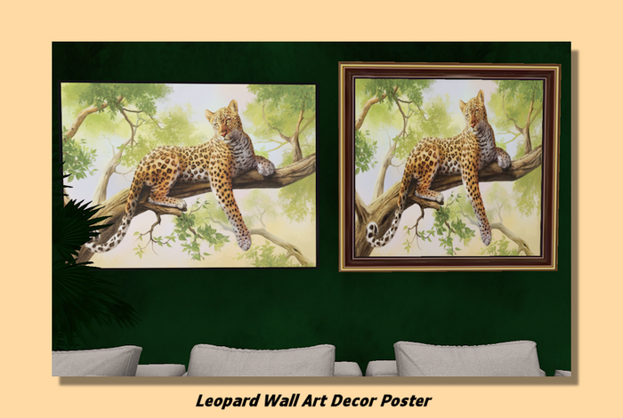 Leopard Wall Art Decor Poster-Full Perm texture