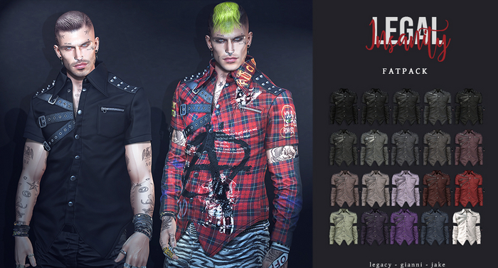 Legal Insanity - Cain shirts FATPACK