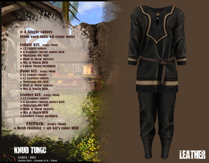 //RKS// Knud Tunic - Leather Black