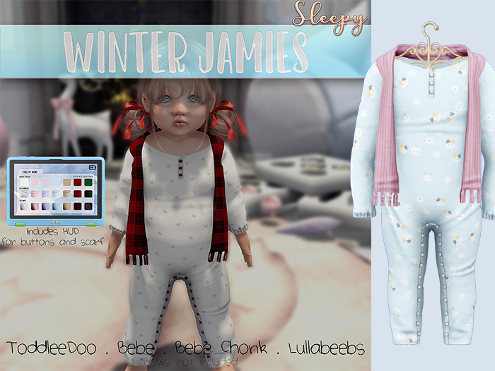 Sleepy. Winter Jamies Blue