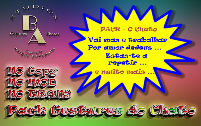 B&A Studios | Pack Gestures do Chato [Lingua Gestual]